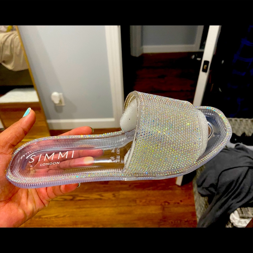 Glitter clear jelly sandal